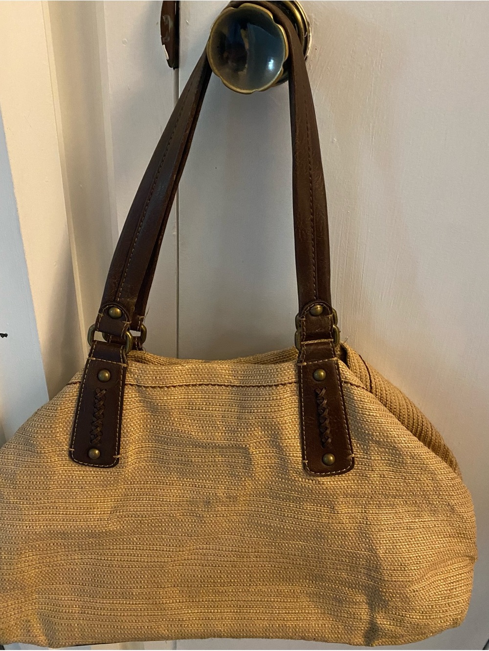 Fossil Large Tan Shoulder Purse Used